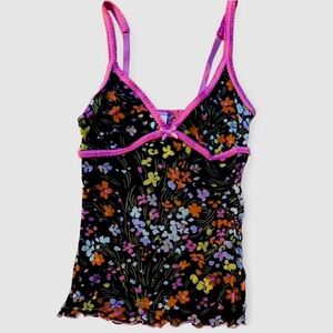 DKNY Vintage Sheer Mesh Babydoll Camisole